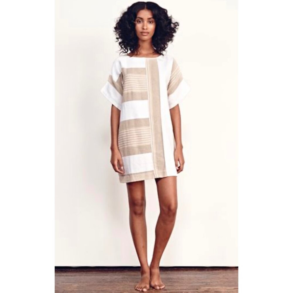 LARGE L Ace & Jig Clarke Solstice Short Sleeve Tunic Top Dress